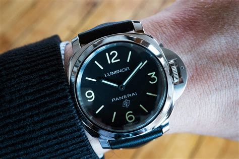 panerai luminor base logo 3 days acciaio 44mm|luminor panerai budget watch.